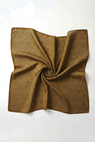 Soft Eşarp Lina Flora Eğrelti Yeşili 90x90 - Soft Eşarp - | Silk Home