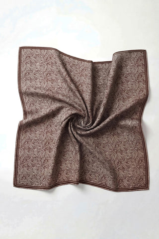Soft Eşarp Lina Flora Kahverengi 90x90 - Soft Eşarp - | Silk Home