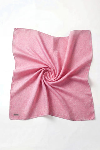 Soft Eşarp Lina Flora Pembe 90x90 - Soft Eşarp - | Silk Home