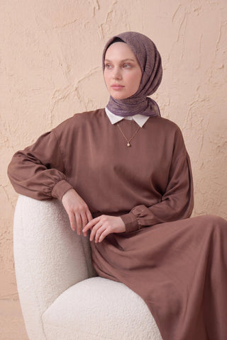 Soft Eşarp Lina Flora Soluk Mor 90x90 - Soft Eşarp - | Silk Home