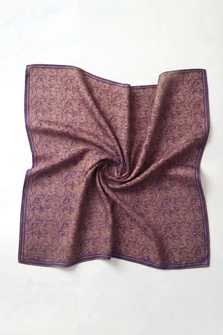 Soft Eşarp Lina Flora Soluk Mor 90x90 - Soft Eşarp - | Silk Home