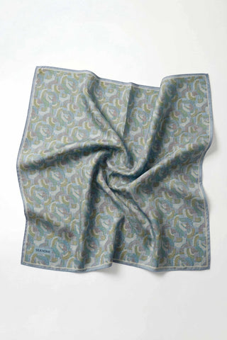 Soft Eşarp Melodi Desen Bebe Mavi 90x90 - Soft Eşarp - | Silk Home