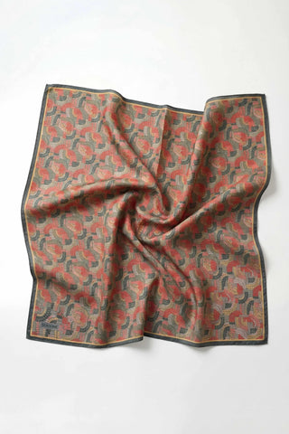 Soft Eşarp Melodi Desen Gri 90x90 - Soft Eşarp - | Silk Home