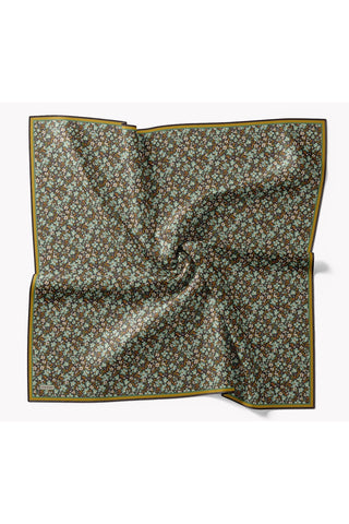 Soft Eşarp Mini Floral Acı Kahve