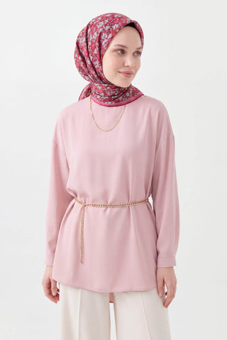 Soft Eşarp Mini Floral Bordo