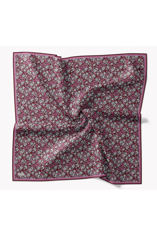 Soft Eşarp Mini Floral Bordo