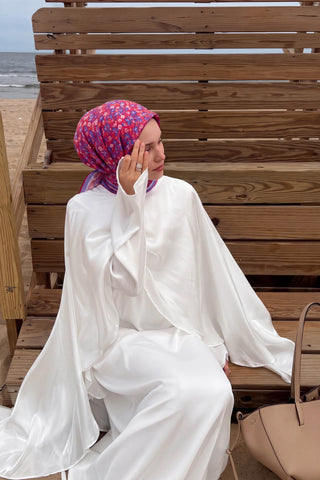 Soft Eşarp Mini Floral Fuşya
