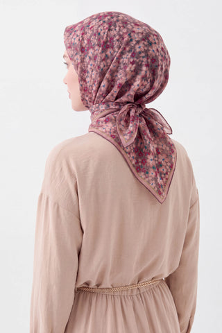 Soft Eşarp Mini Floral Gri