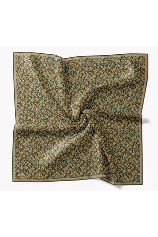 Soft Eşarp Mini Floral Haki
