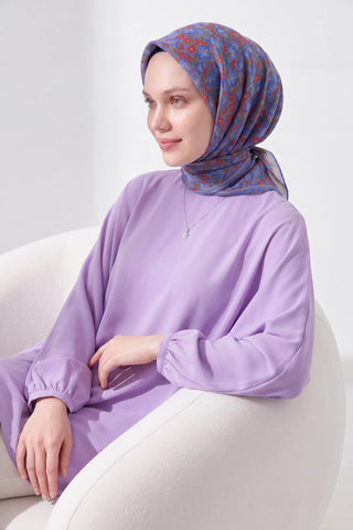 Soft Eşarp Mini Floral Lila