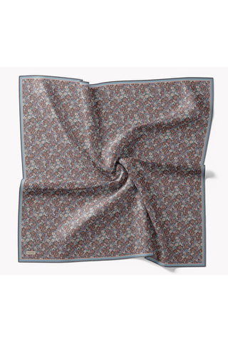 Soft Eşarp Mini Floral Mavi Gri