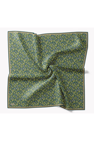 Soft Eşarp Mini Floral Patina Yeşili