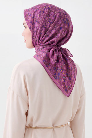 Soft Eşarp Mini Floral Pembe