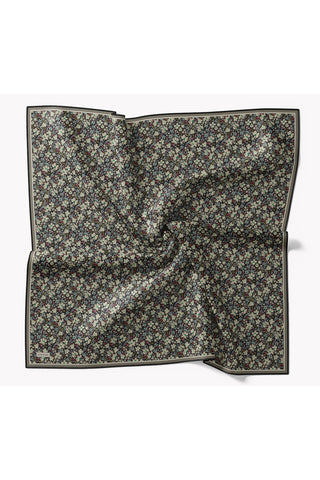 Soft Eşarp Mini Floral Siyah