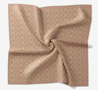 Soft Eşarp Minimal Motif Açık Bej - Soft Eşarp - | Silk Home