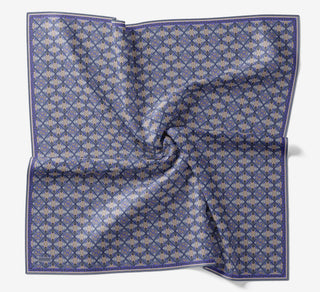 Soft Eşarp Minimal Motif Gök Mavisi - Soft Eşarp - | Silk Home
