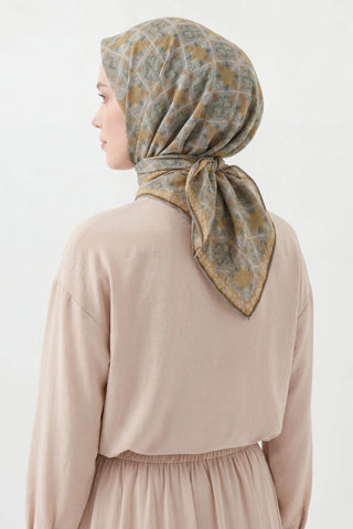 Soft Eşarp Minimal Motif Gümüş - Soft Eşarp - | Silk Home