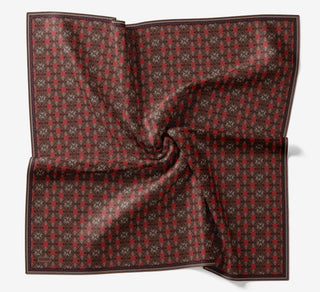 Soft Eşarp Minimal Motif Kahverengi - Soft Eşarp - | Silk Home