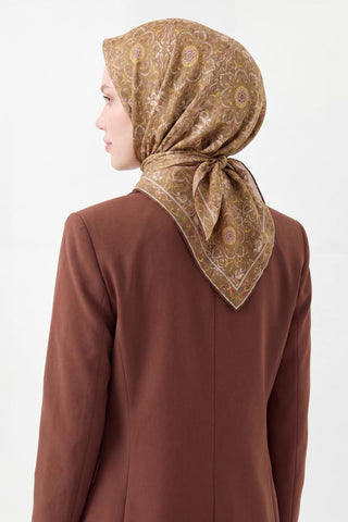 Soft Eşarp Olive 90x90 - Soft Eşarp - | Silk Home