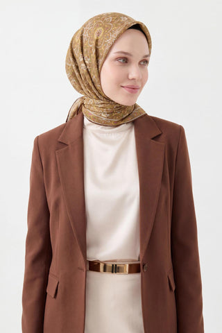 Soft Eşarp Olive 90x90 - Soft Eşarp - | Silk Home
