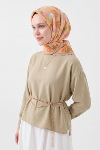 Soft Eşarp Painterly Floral Açık Sarı - Soft Eşarp - | Silk Home