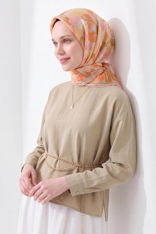 Soft Eşarp Painterly Floral Açık Sarı - Soft Eşarp - | Silk Home