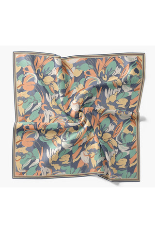 Soft Eşarp Painterly Floral İndigo - Soft Eşarp - | Silk Home