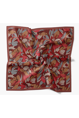 Soft Eşarp Painterly Floral Kırmızı - Soft Eşarp - | Silk Home