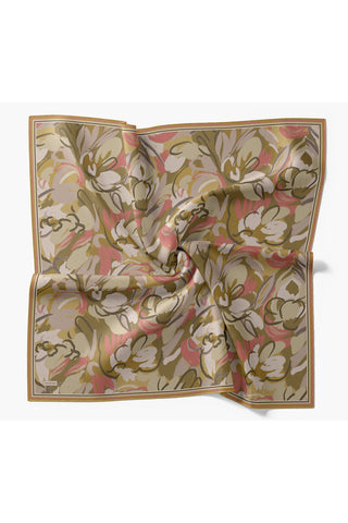 Soft Eşarp Painterly Floral Koyu Hardal - Soft Eşarp - | Silk Home
