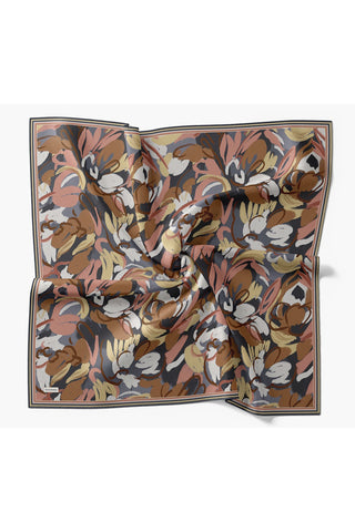 Soft Eşarp Painterly Floral Koyu İndigo - Soft Eşarp - | Silk Home