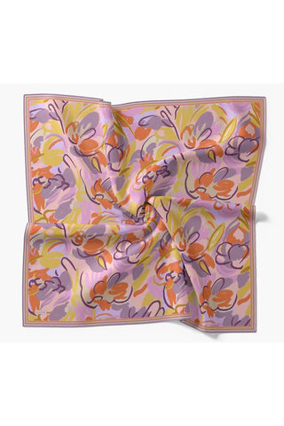 Soft Eşarp Painterly Floral Lila - Soft Eşarp - | Silk Home