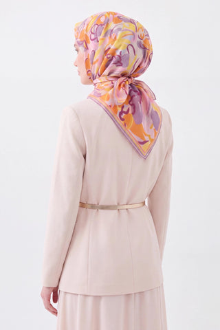 Soft Eşarp Painterly Floral Lila - Soft Eşarp - | Silk Home