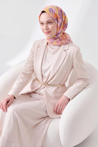 Soft Eşarp Painterly Floral Lila - Soft Eşarp - | Silk Home