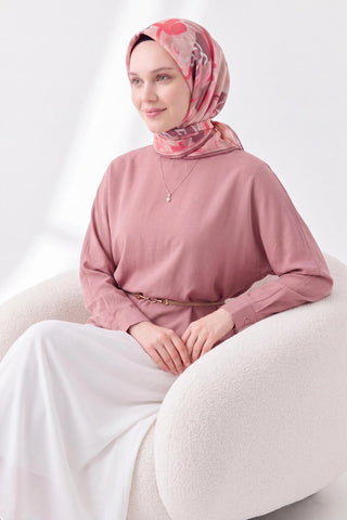 Soft Eşarp Painterly Floral Pembe - Soft Eşarp - | Silk Home