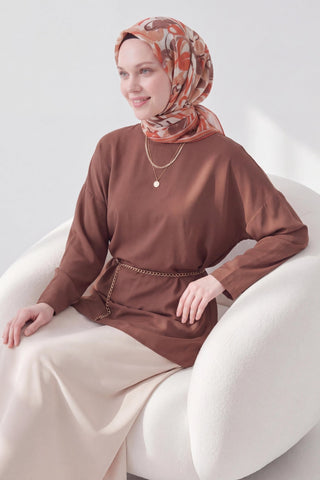 Soft Eşarp Painterly Floral Somon - Soft Eşarp - | Silk Home