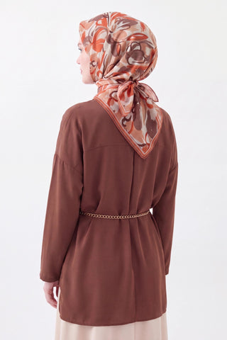 Soft Eşarp Painterly Floral Somon - Soft Eşarp - | Silk Home