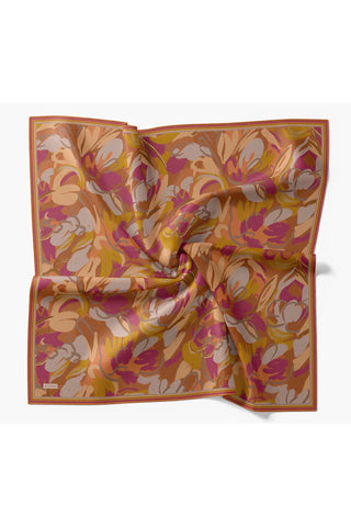 Soft Eşarp Painterly Floral Turuncu - Soft Eşarp - | Silk Home