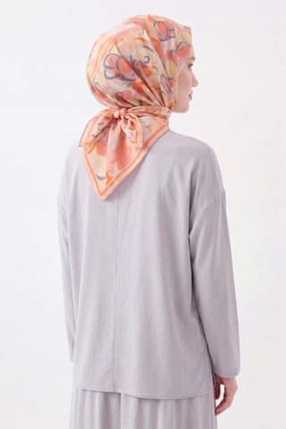 Soft Eşarp Painterly Floral Yavruağzı - Soft Eşarp - | Silk Home