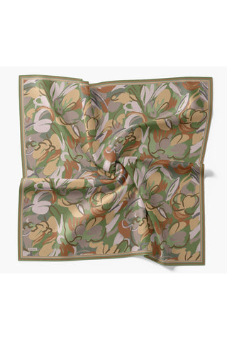 Soft Eşarp Painterly Floral Yeşil - Soft Eşarp - | Silk Home
