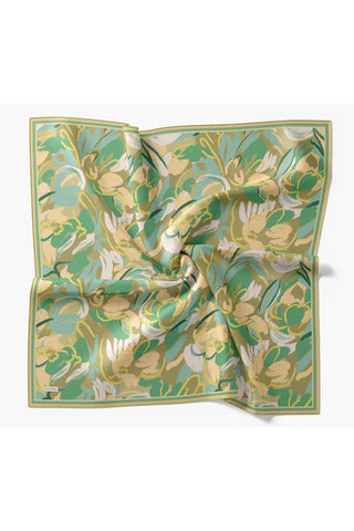 Soft Eşarp Painterly Floral Yeşil - Soft Eşarp - | Silk Home