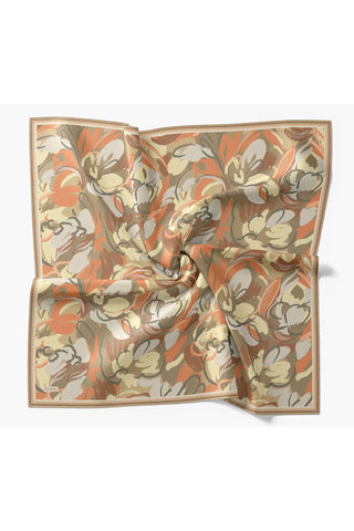 Soft Eşarp Painterly Floral Yeşil Bej - Soft Eşarp - | Silk Home