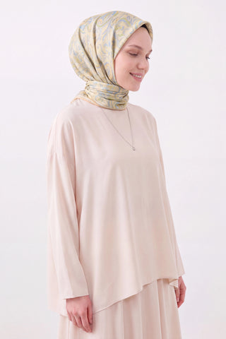 Soft Eşarp Paisley Açık Sarı