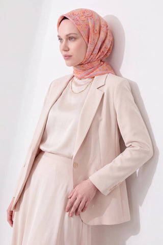 Soft Eşarp Paisley Açık Turuncu