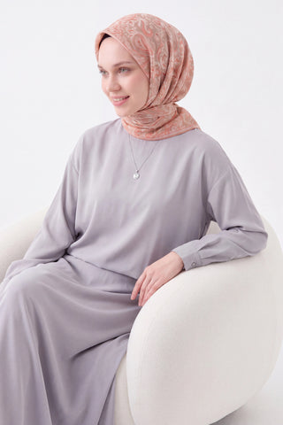 Soft Eşarp Paisley Açık Vizon