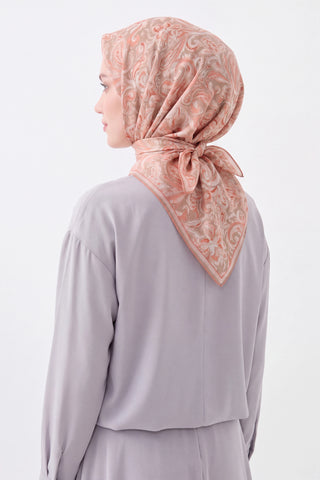 Soft Eşarp Paisley Açık Vizon
