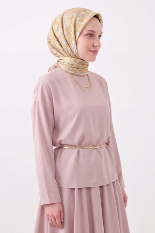 Soft Eşarp Paisley Altın Sarısı