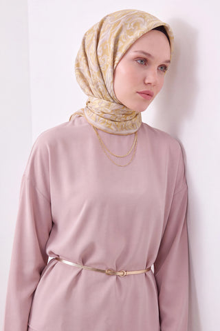 Soft Eşarp Paisley Altın Sarısı
