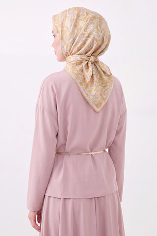 Soft Eşarp Paisley Altın Sarısı