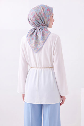 Soft Eşarp Paisley Bebe Mavisi