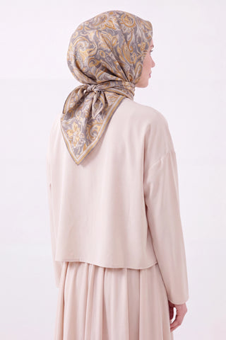 Soft Eşarp Paisley Gri